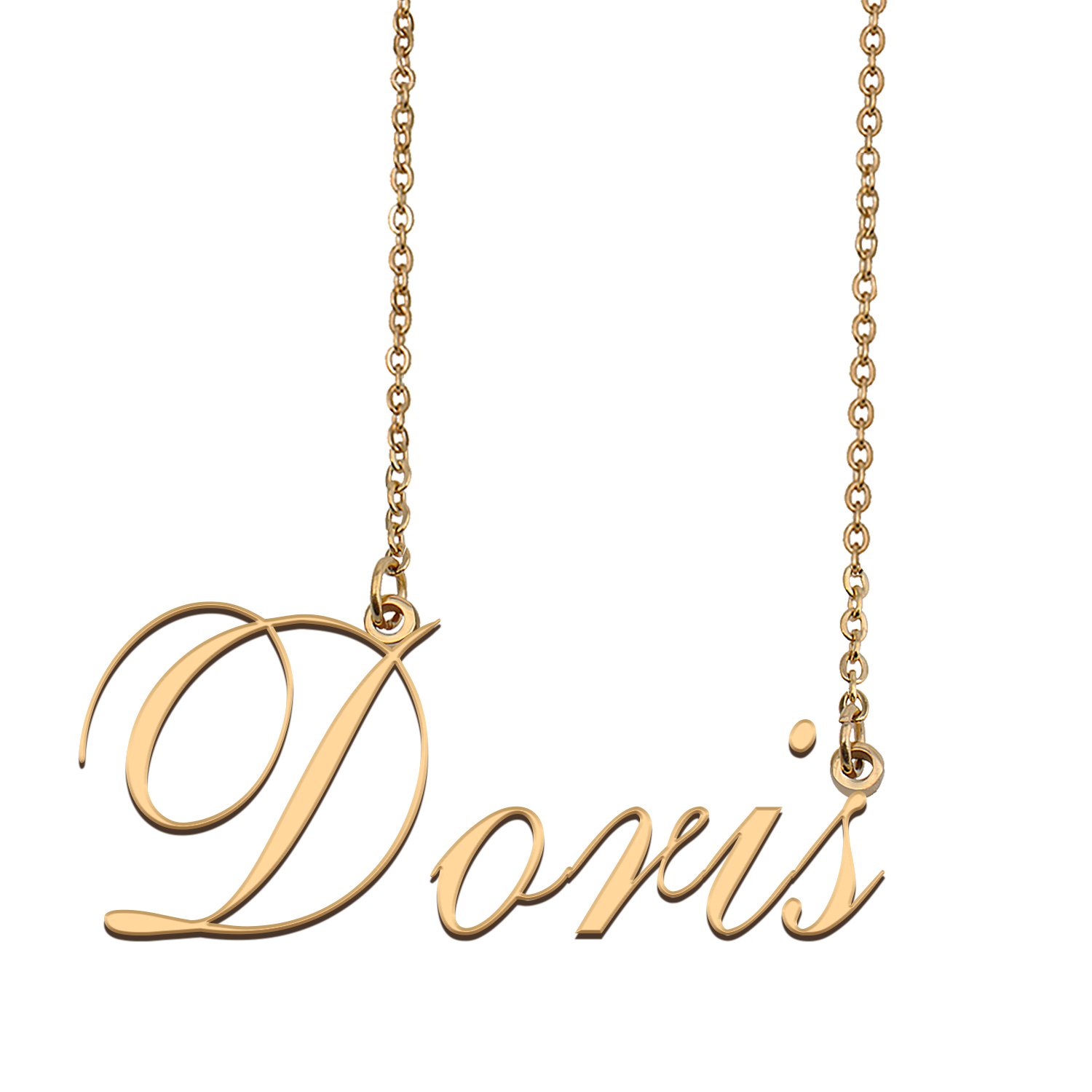 Custom Unique Charm Name Necklace Best Bridesmaid Jewelry Gifts for Her Doris