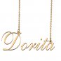 Custom Unique Charm Name Necklace Best Bridesmaid Jewelry Gifts for Her Dorita