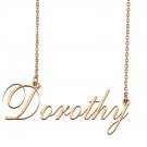 Custom Unique Charm Name Necklace Best Bridesmaid Jewelry Gifts for Her Dorothy