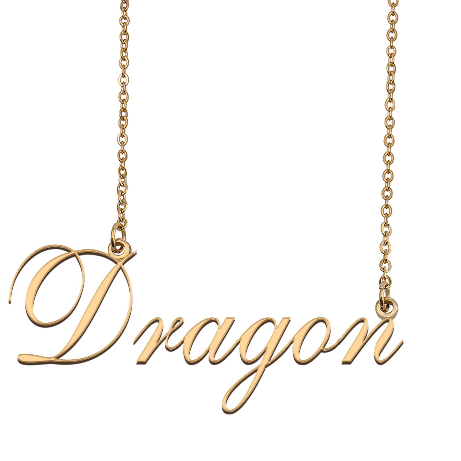 Custom Unique Charm Name Necklace Best Bridesmaid Jewelry Gifts for Her Dragon