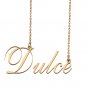Custom Unique Charm Name Necklace Best Bridesmaid Jewelry Gifts for Her Dulce