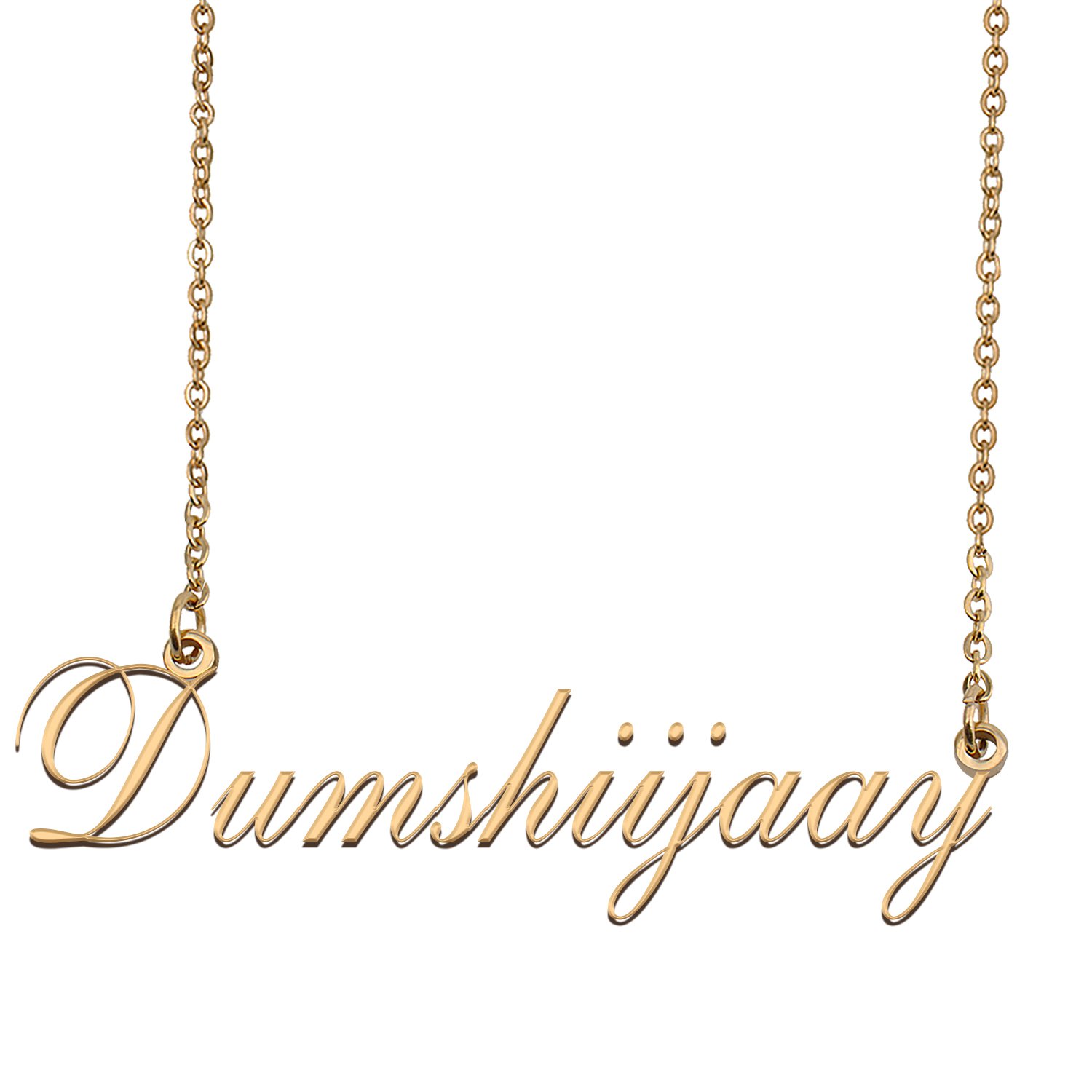 Custom Unique Charm Name Necklace Best Bridesmaid Jewelry Gifts for Her Dumshiijaay
