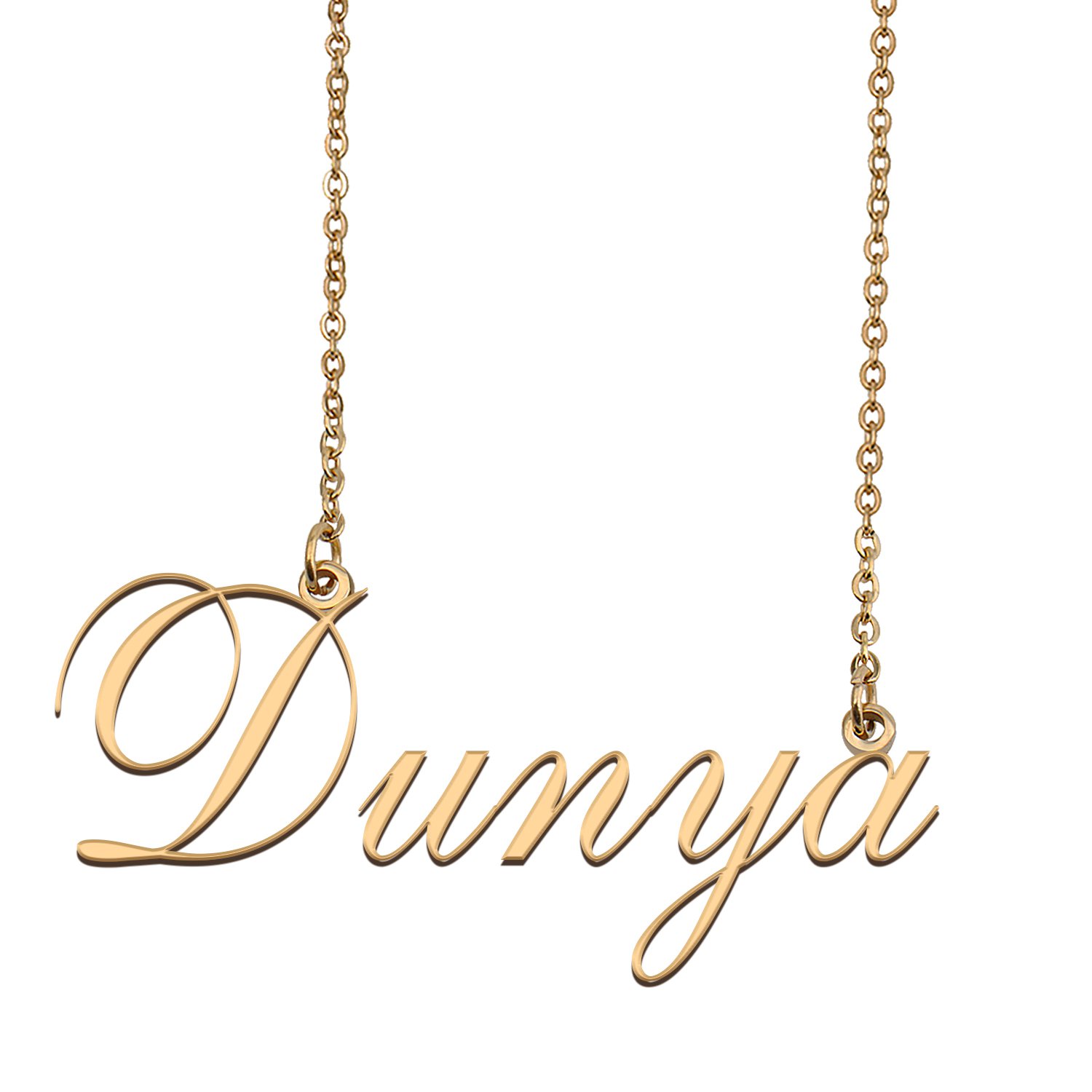 Custom Unique Charm Name Necklace Best Bridesmaid Jewelry Gifts for Her Dunya