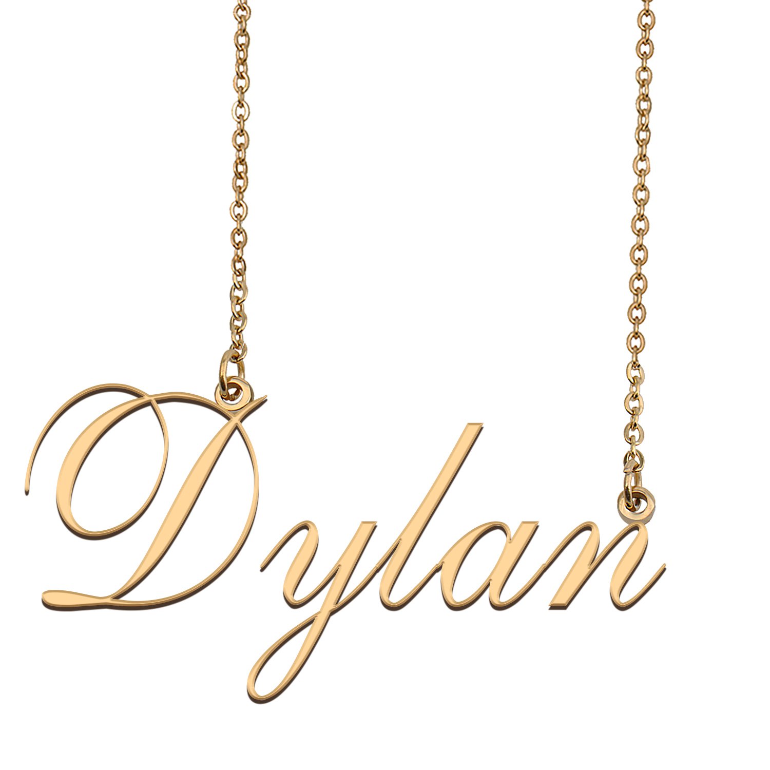 Custom Unique Charm Name Necklace Best Bridesmaid Jewelry Gifts for Her Dylan
