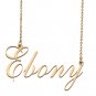 Custom Unique Charm Name Necklace Best Bridesmaid Jewelry Gifts for Her Ebony
