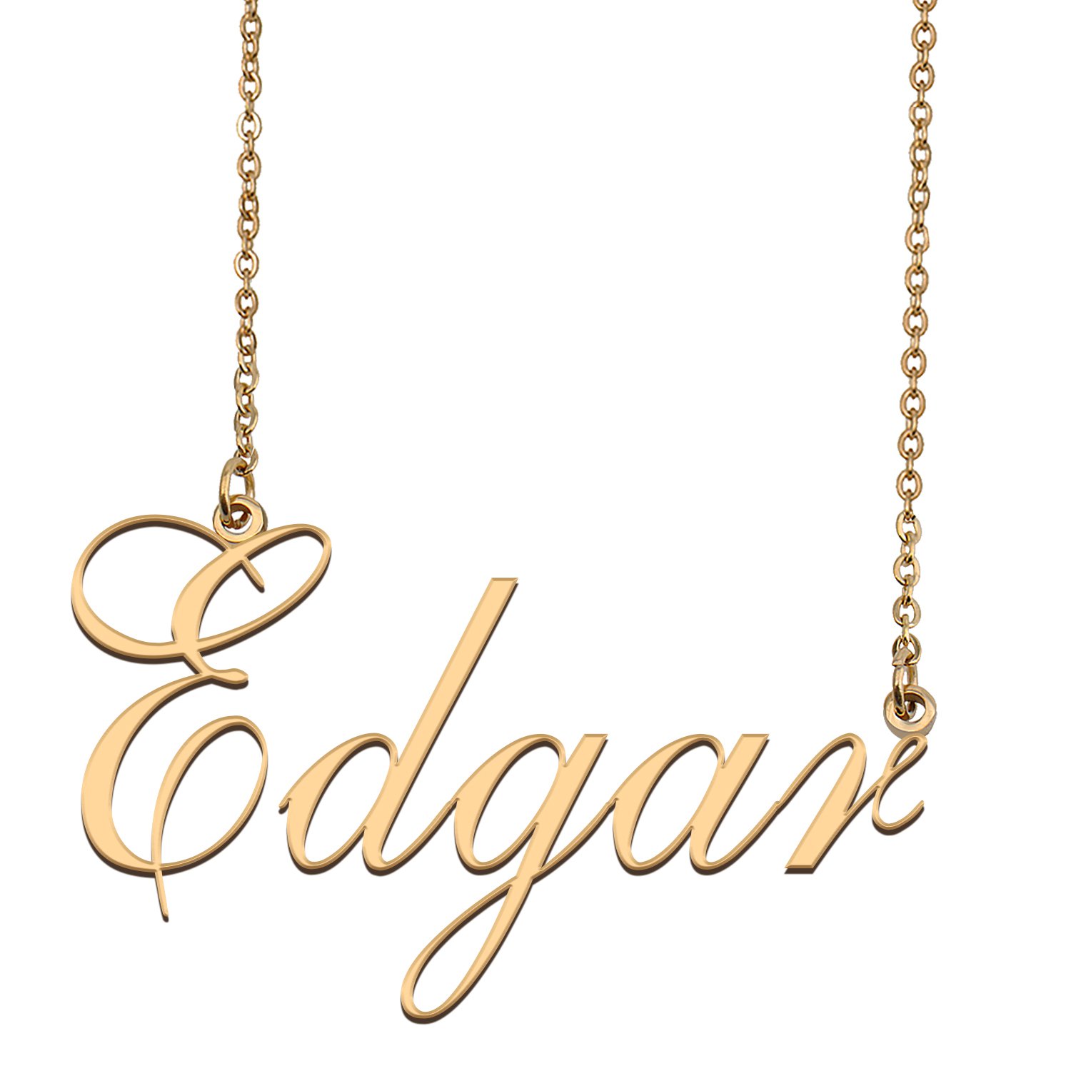 Custom Unique Charm Name Necklace Best Bridesmaid Jewelry Gifts for Her Edgar
