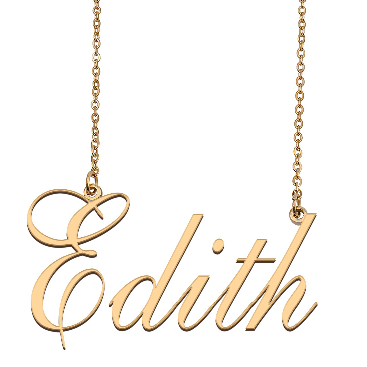 Custom Unique Charm Name Necklace Best Bridesmaid Jewelry Gifts for Her Edith
