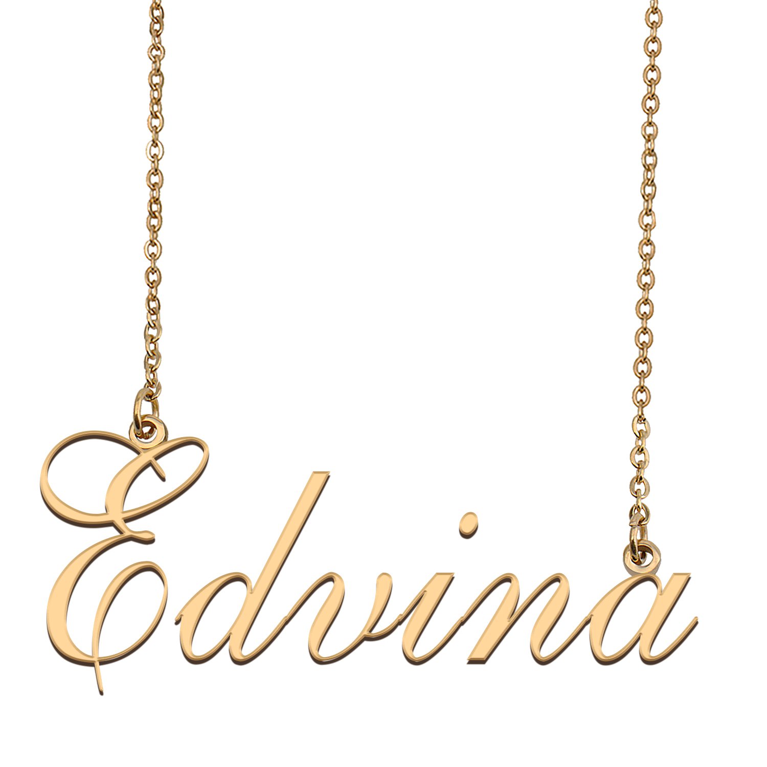 Custom Unique Charm Name Necklace Best Bridesmaid Jewelry Gifts for Her Edvina