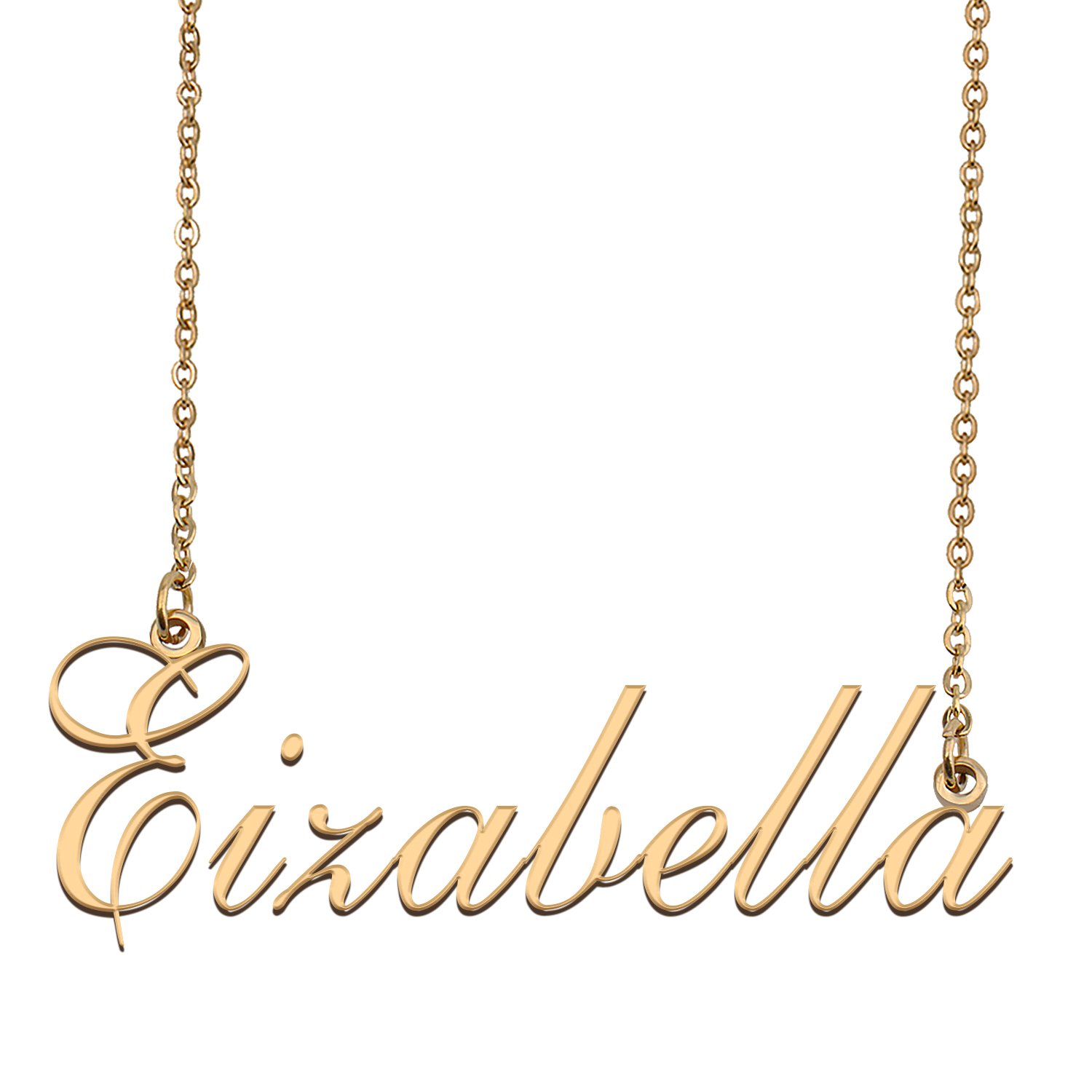 Custom Unique Charm Name Necklace Best Bridesmaid Jewelry Gifts for Her Eizabella