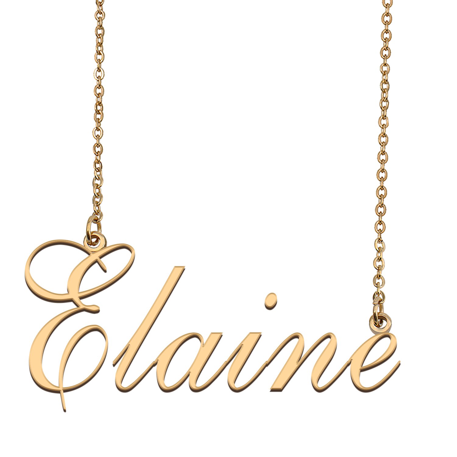 Custom Unique Charm Name Necklace Best Bridesmaid Jewelry Gifts for Her Elaine