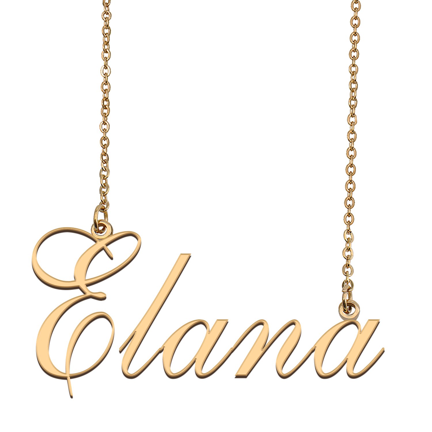 Custom Unique Charm Name Necklace Best Bridesmaid Jewelry Gifts for Her Elana
