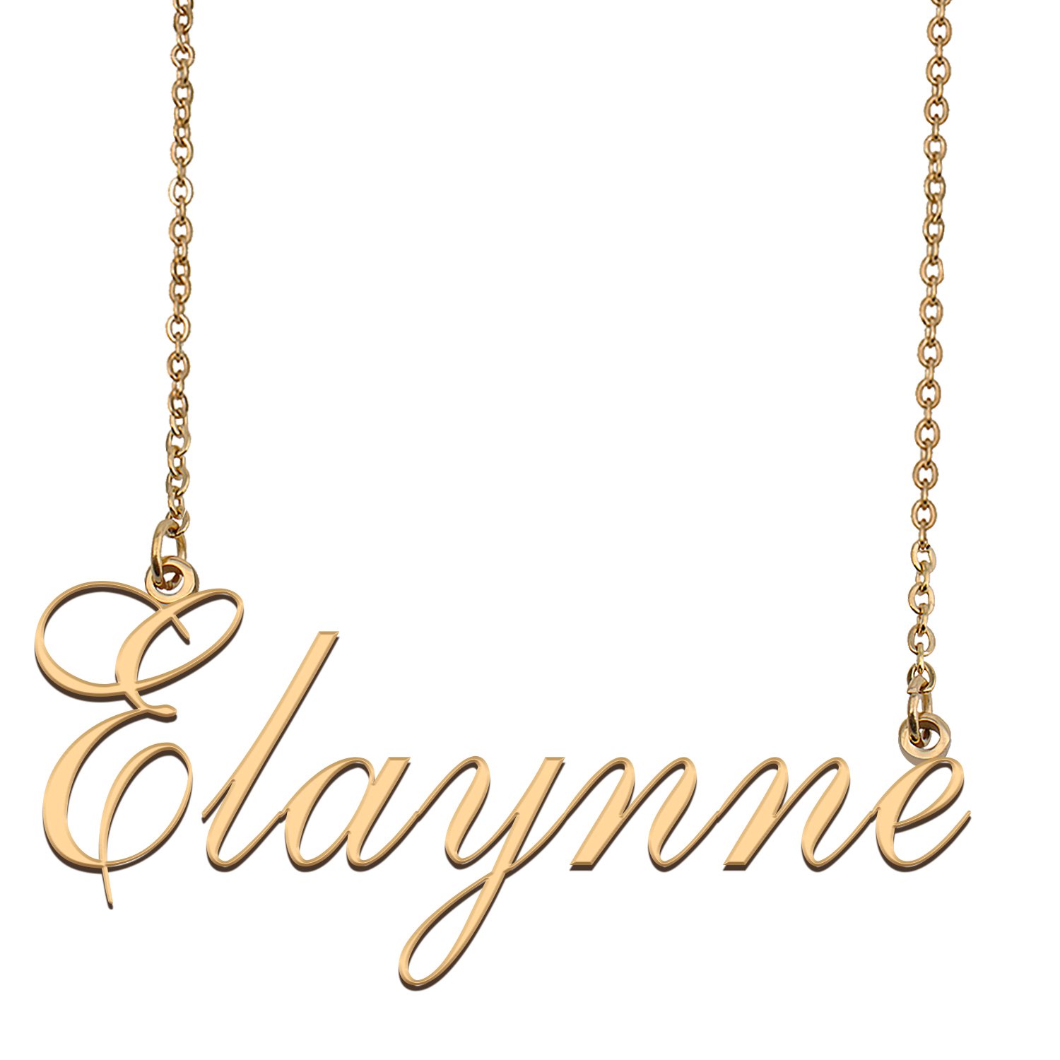 Custom Unique Charm Name Necklace Best Bridesmaid Jewelry Gifts for Her Elaynne