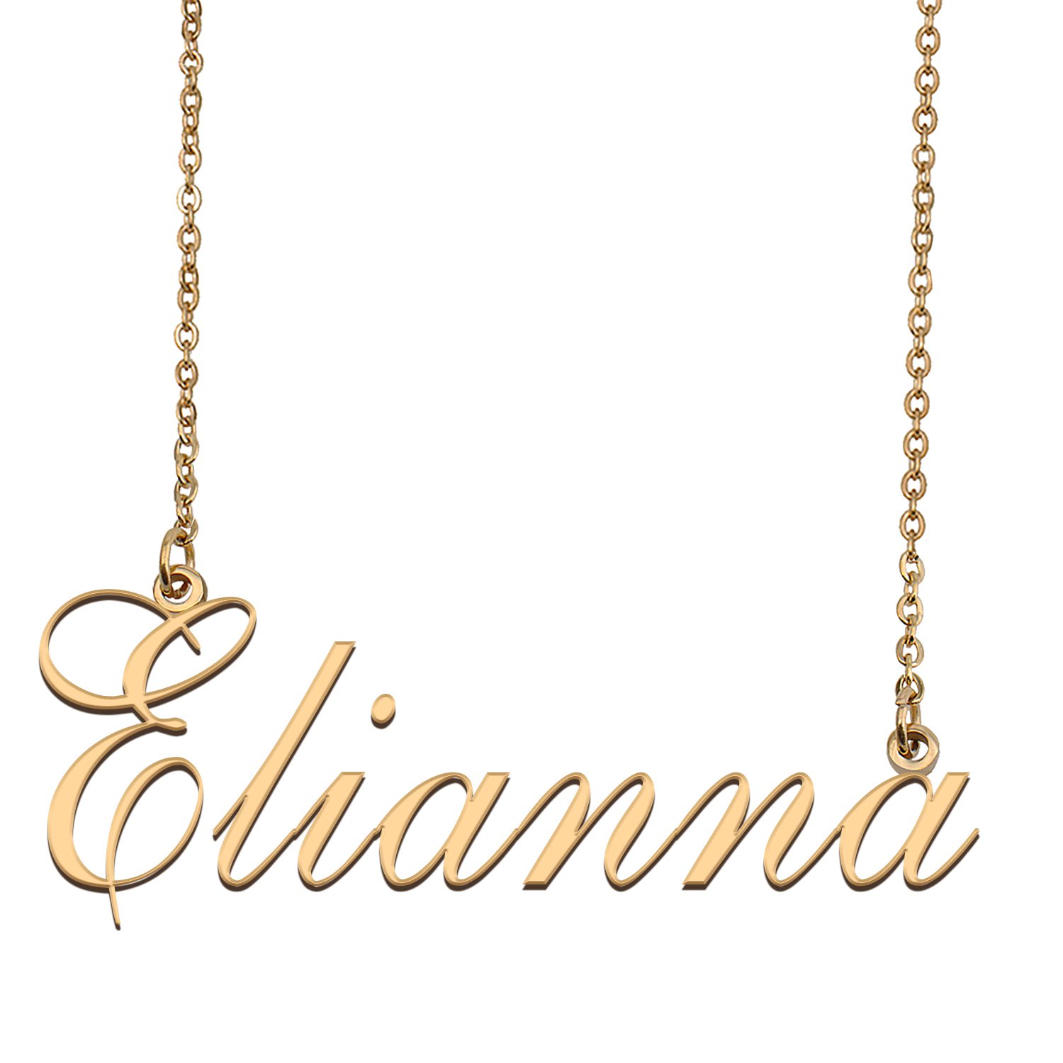 Custom Unique Charm Name Necklace Best Bridesmaid Jewelry Gifts for Her Elianna