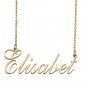 Custom Unique Charm Name Necklace Best Bridesmaid Jewelry Gifts for Her Elisabet