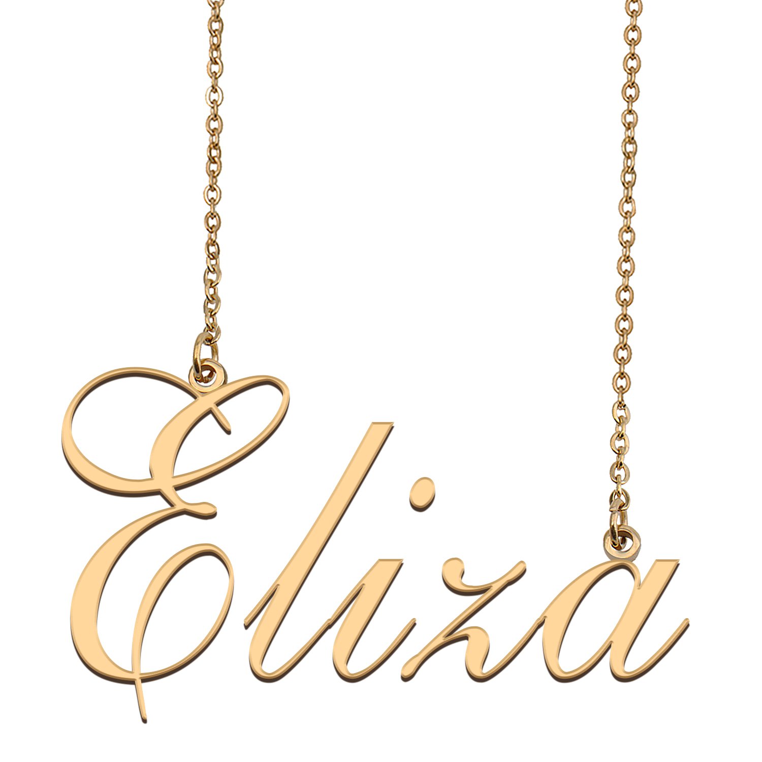 Custom Unique Charm Name Necklace Best Bridesmaid Jewelry Gifts for Her Eliza