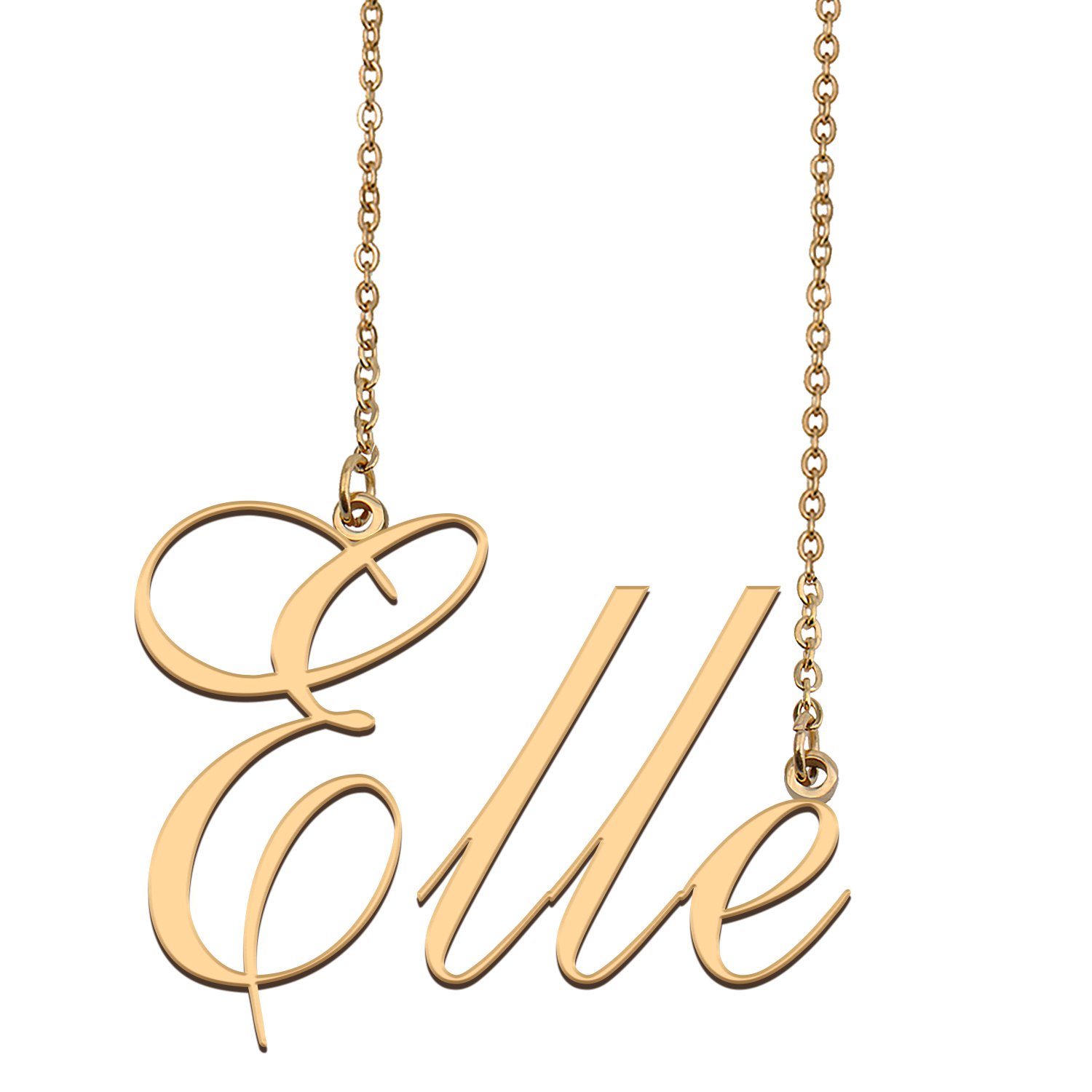 Custom Unique Charm Name Necklace Best Bridesmaid Jewelry Gifts for Her Elle