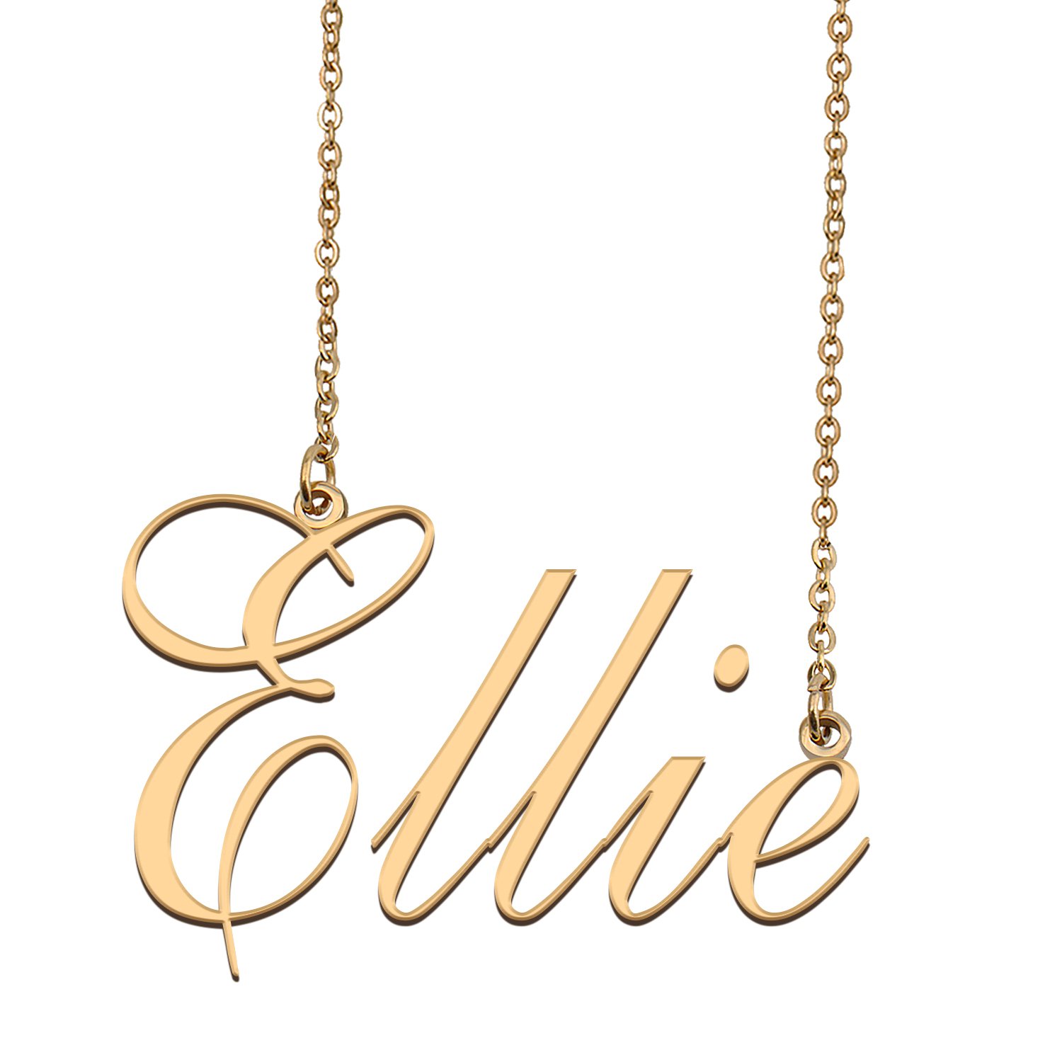 Custom Unique Charm Name Necklace Best Bridesmaid Jewelry Gifts for Her Ellie