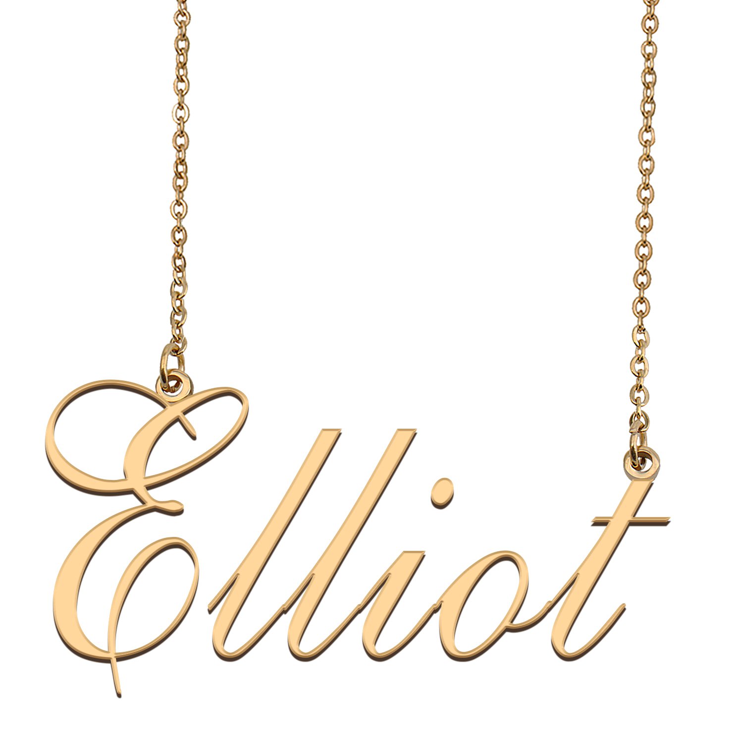 Custom Unique Charm Name Necklace Best Bridesmaid Jewelry Gifts for Her Elliot