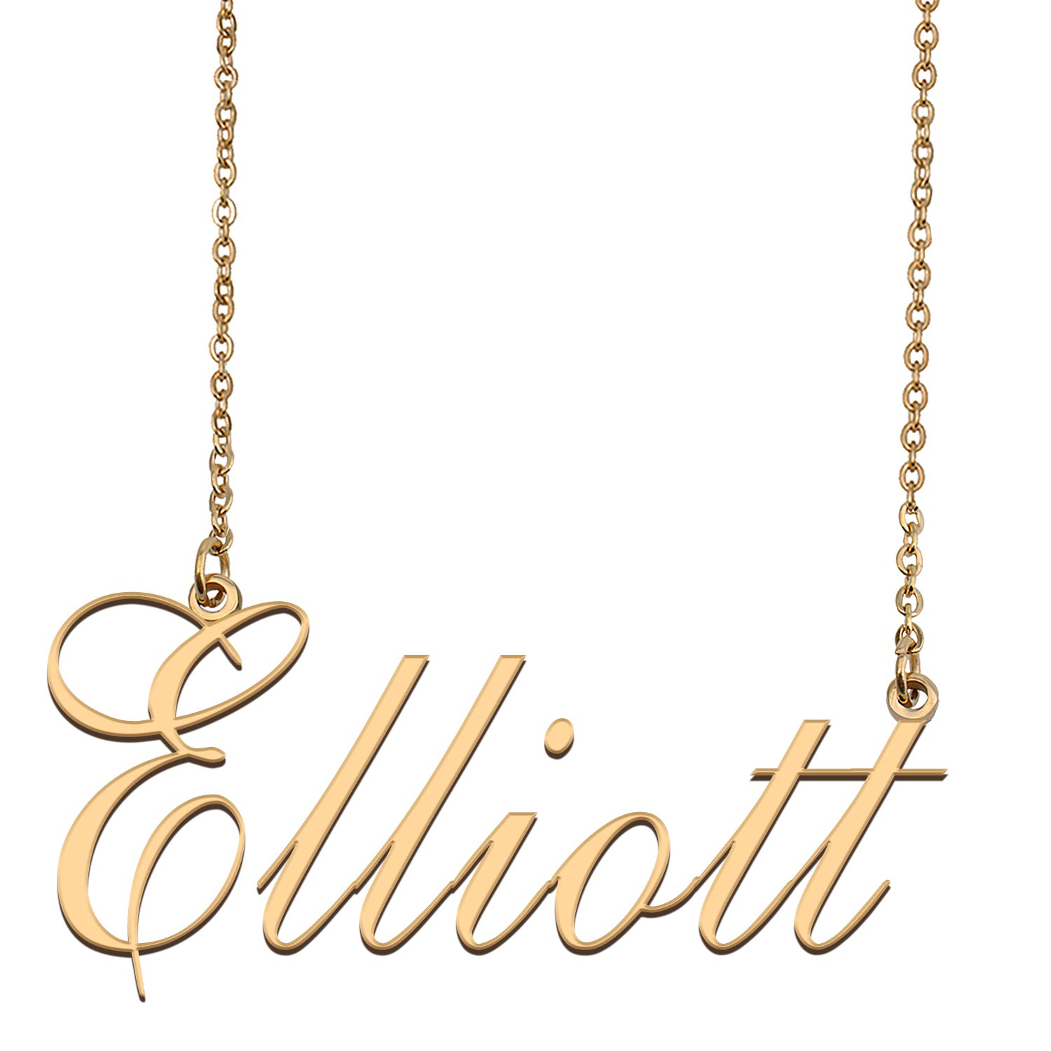 Custom Unique Charm Name Necklace Best Bridesmaid Jewelry Gifts for Her Elliott