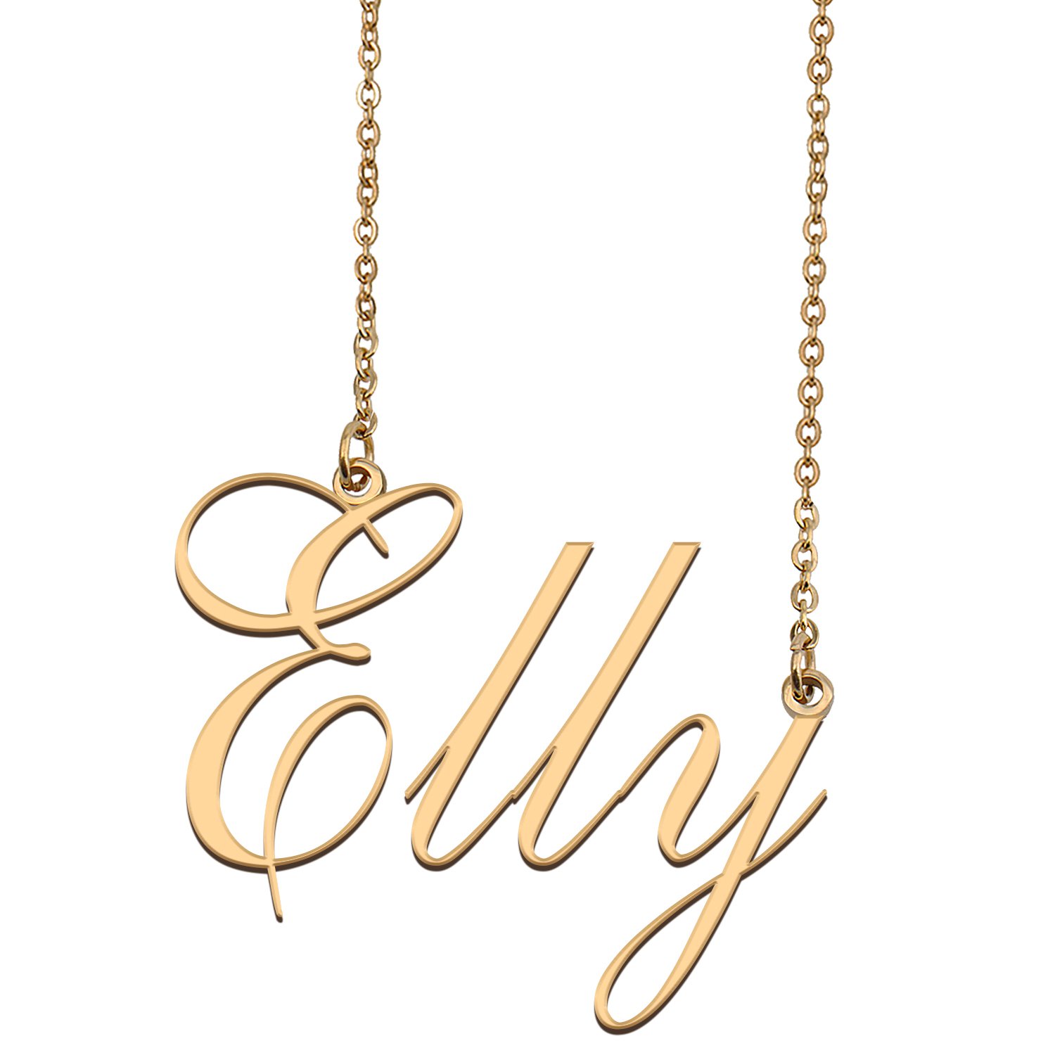 Custom Unique Charm Name Necklace Best Bridesmaid Jewelry Gifts for Her Elly
