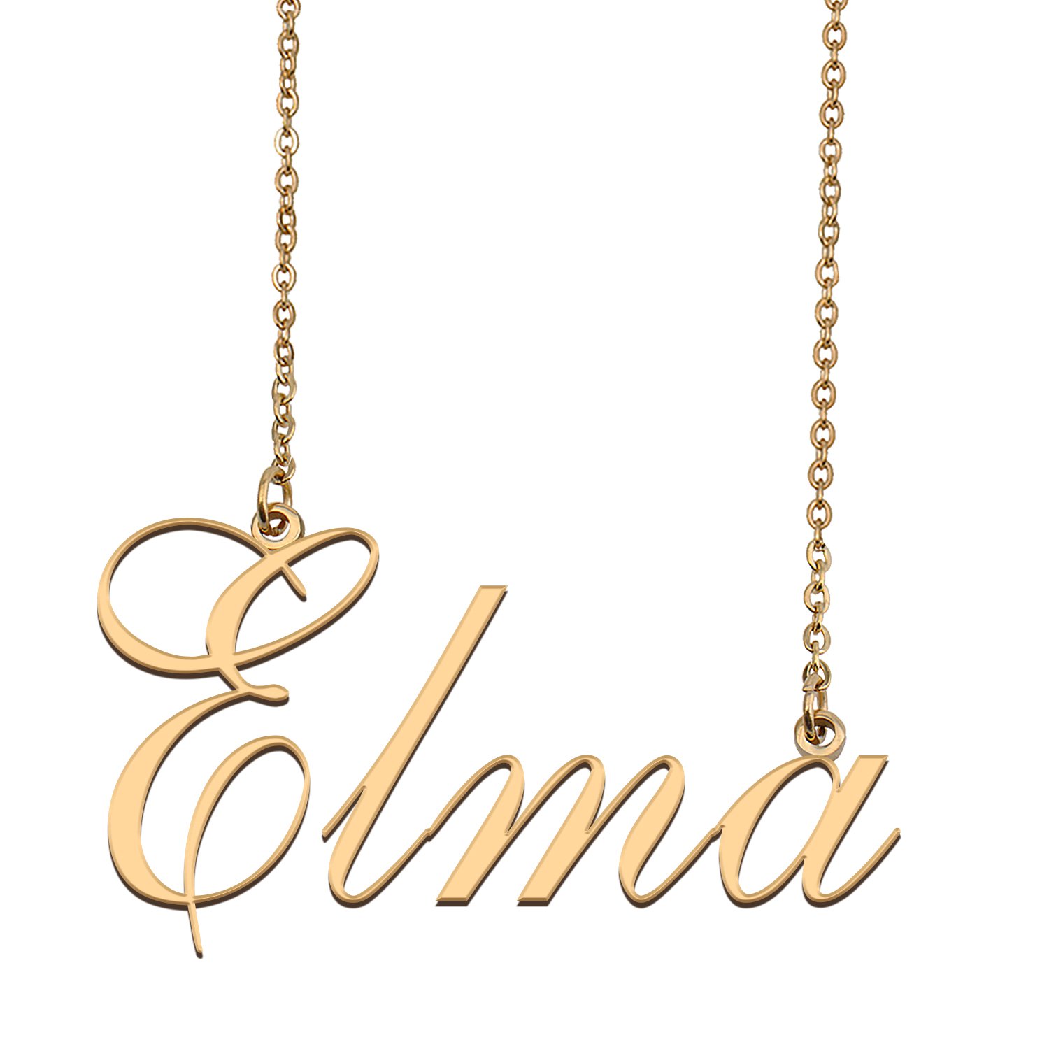 Custom Unique Charm Name Necklace Best Bridesmaid Jewelry Gifts for Her Elma