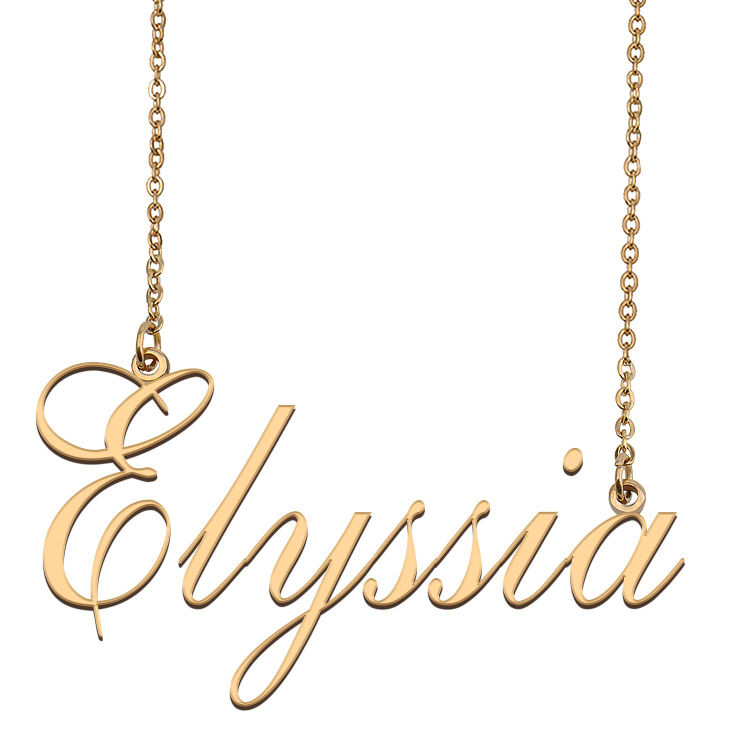 Custom Unique Charm Name Necklace Best Bridesmaid Jewelry Gifts for Her Elyssia