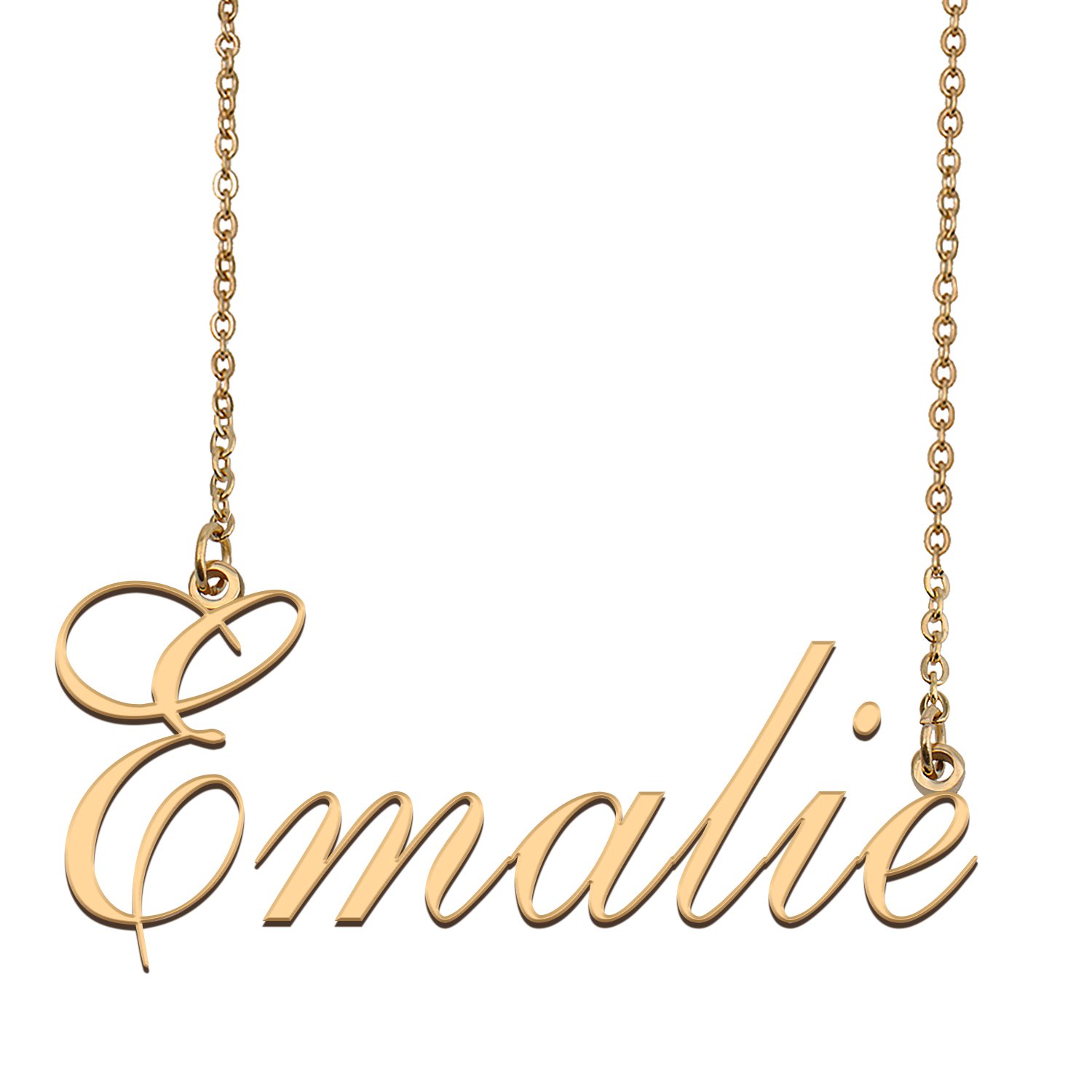 Custom Unique Charm Name Necklace Best Bridesmaid Jewelry Gifts for Her Emalie