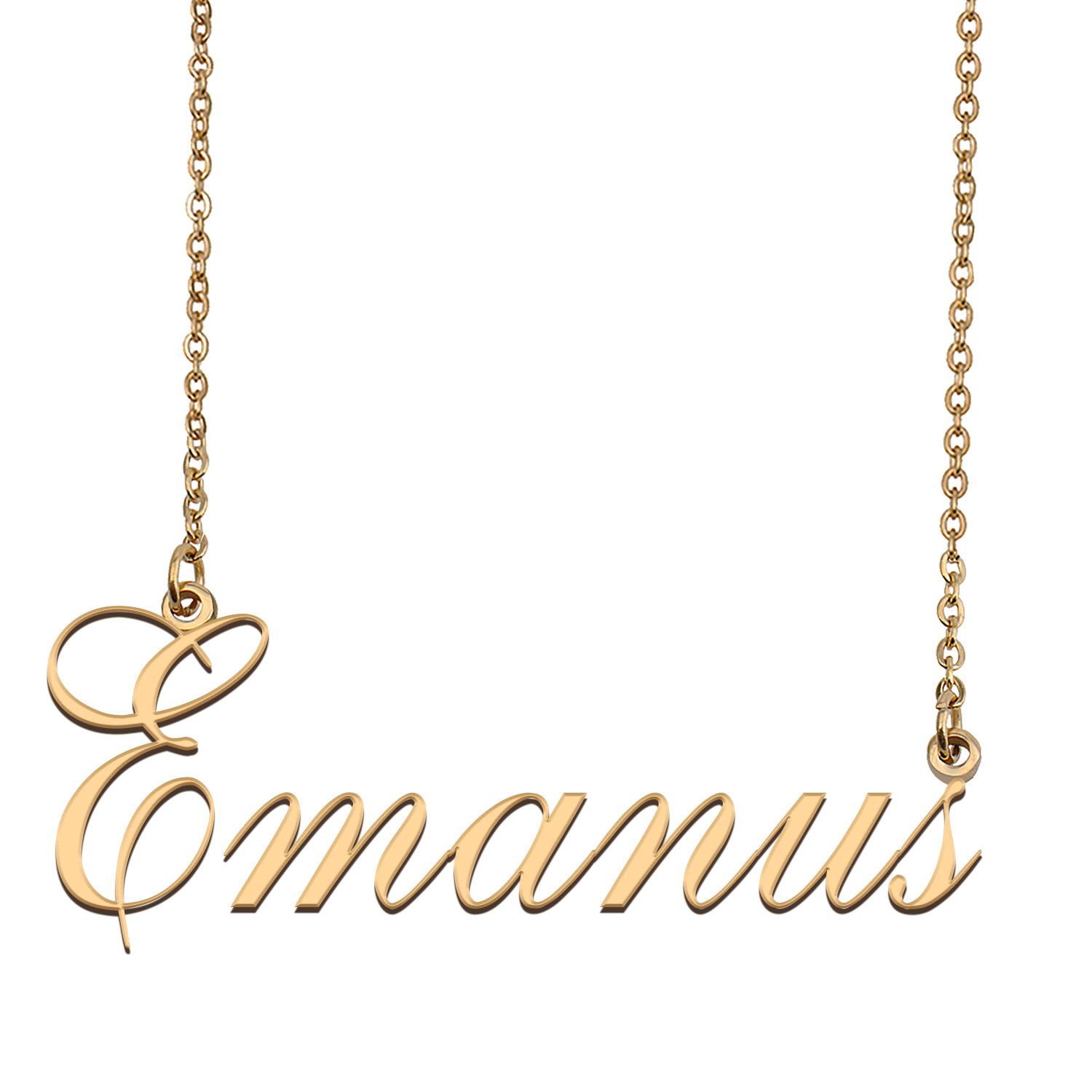 Custom Unique Charm Name Necklace Best Bridesmaid Jewelry Gifts for Her Emanus
