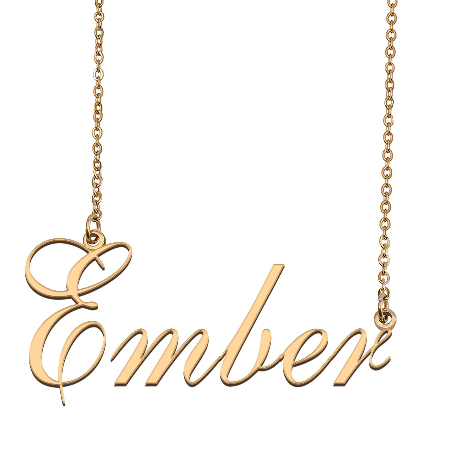 Custom Unique Charm Name Necklace Best Bridesmaid Jewelry Gifts for Her Ember