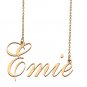 Custom Unique Charm Name Necklace Best Bridesmaid Jewelry Gifts for Her Emie