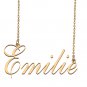 Custom Unique Charm Name Necklace Best Bridesmaid Jewelry Gifts for Her Emilie