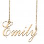 Custom Unique Charm Name Necklace Best Bridesmaid Jewelry Gifts for Her Emily