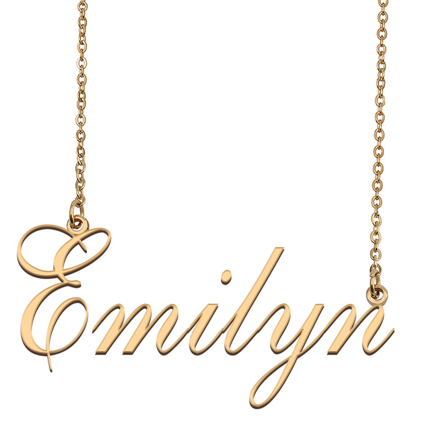 Custom Unique Charm Name Necklace Best Bridesmaid Jewelry Gifts for Her Emilyn