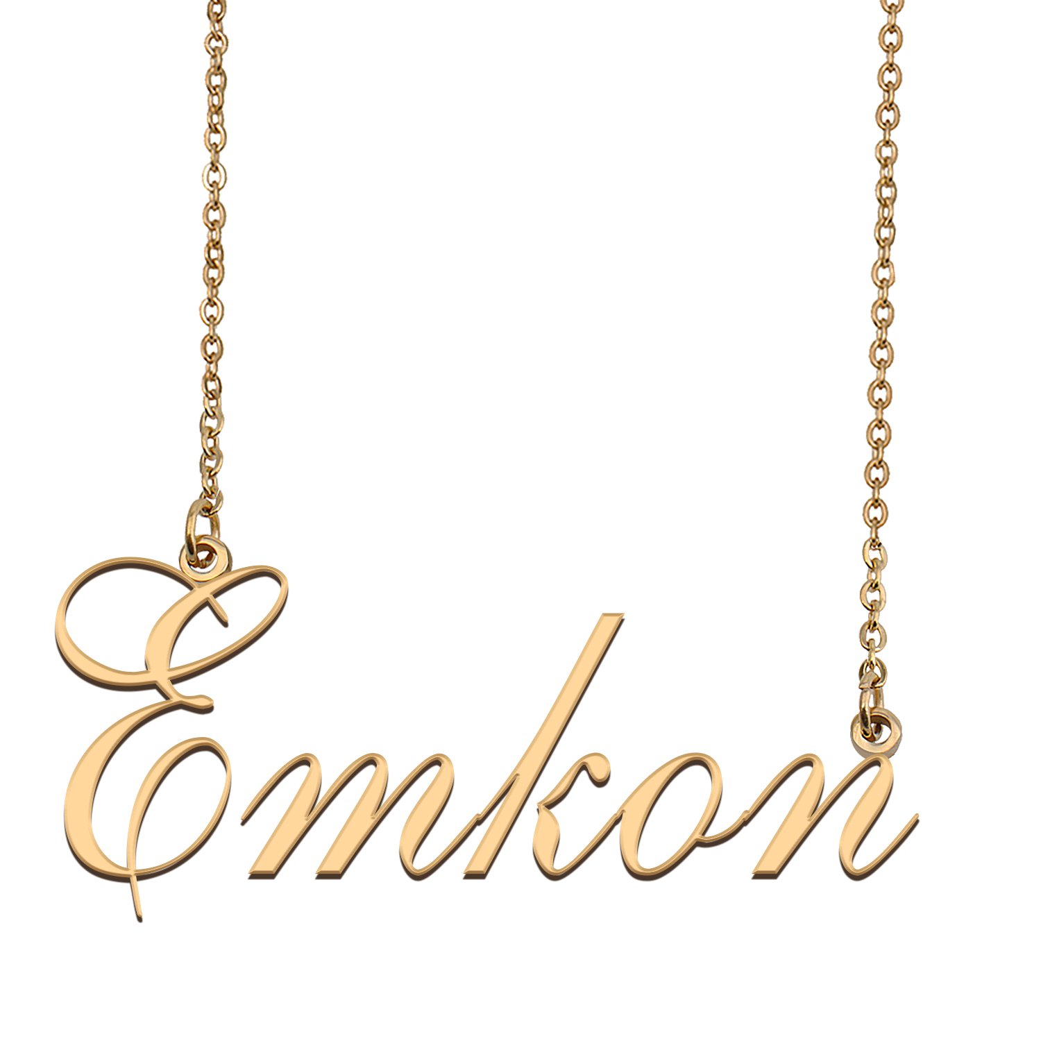 Custom Unique Charm Name Necklace Best Bridesmaid Jewelry Gifts for Her Emkon