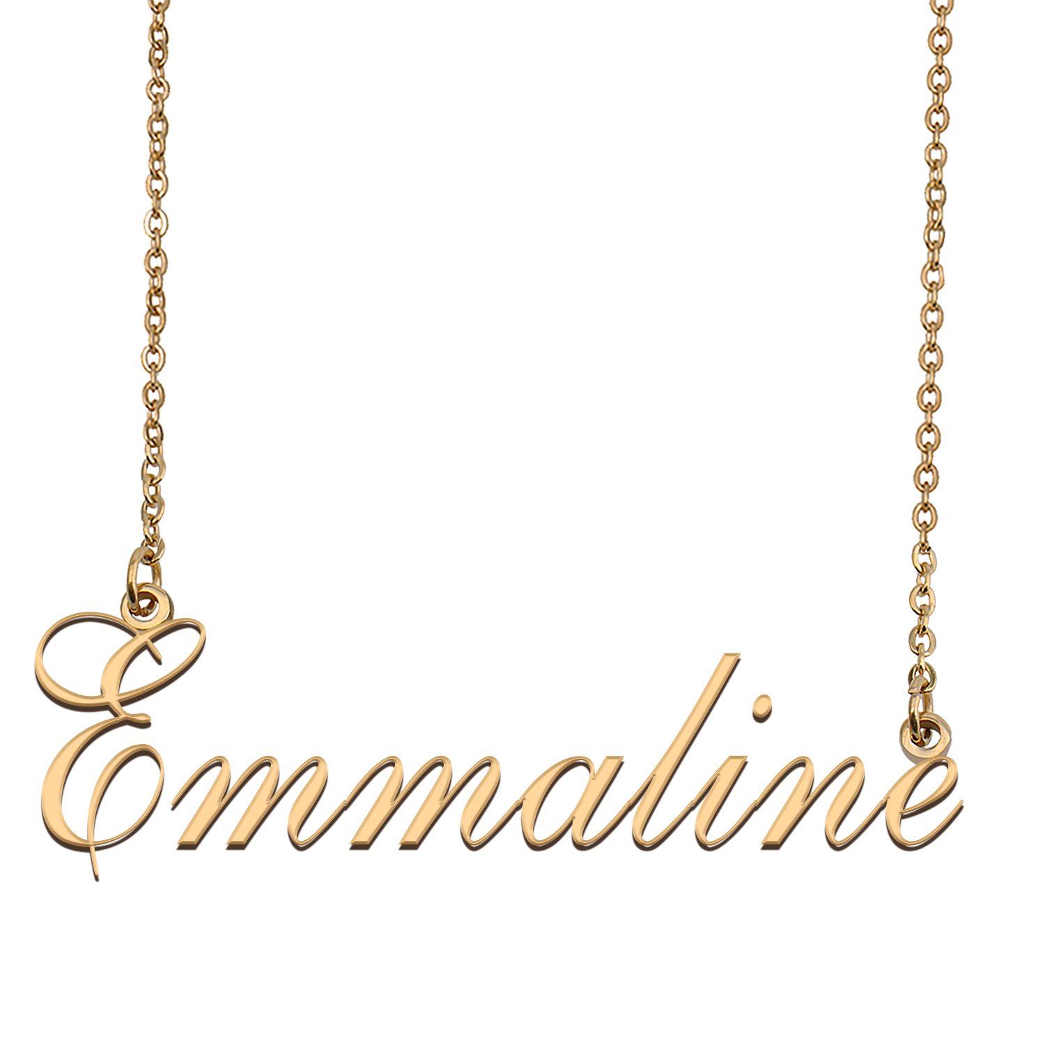 Custom Unique Charm Name Necklace Best Bridesmaid Jewelry Gifts for Her Emmaline