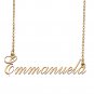 Custom Unique Charm Name Necklace Best Bridesmaid Jewelry Gifts for Her Emmanuela