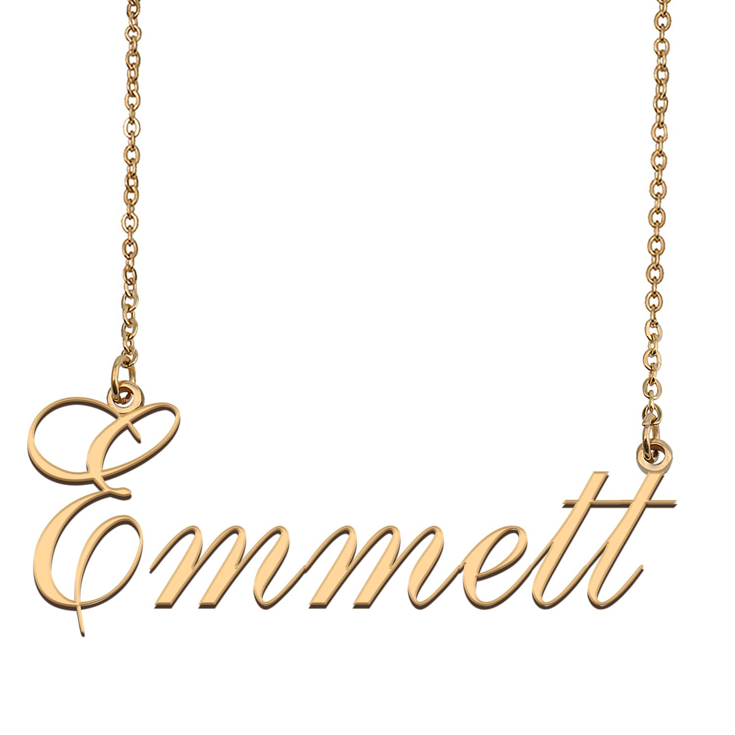 Custom Unique Charm Name Necklace Best Bridesmaid Jewelry Gifts for Her Emmett