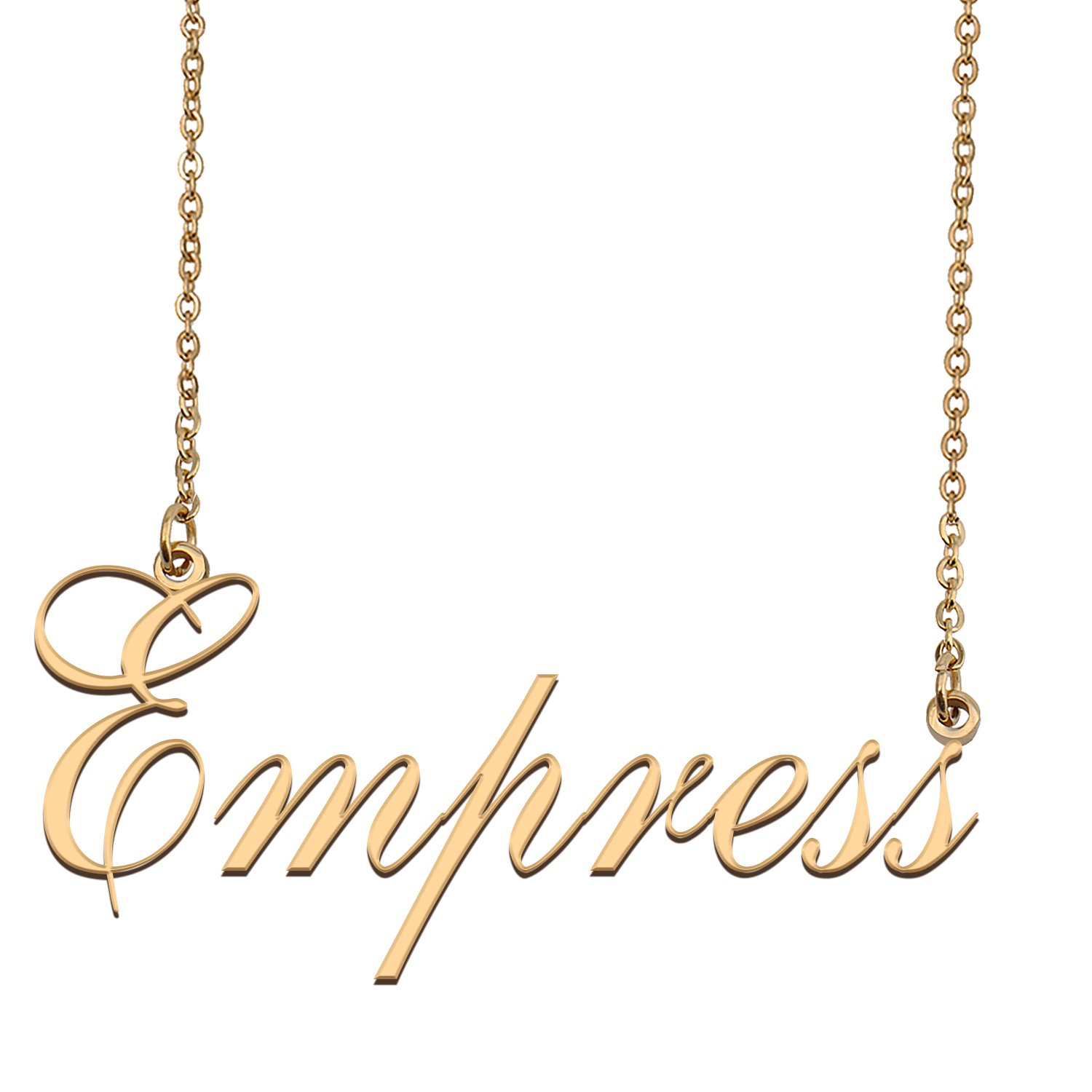 Custom Unique Charm Name Necklace Best Bridesmaid Jewelry Gifts for Her Empress