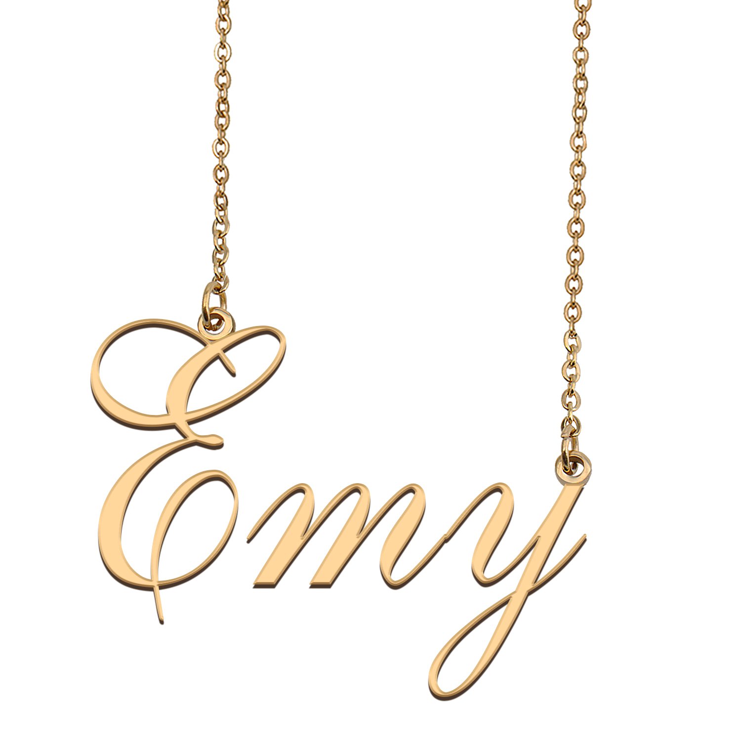 Custom Unique Charm Name Necklace Best Bridesmaid Jewelry Gifts for Her Emy