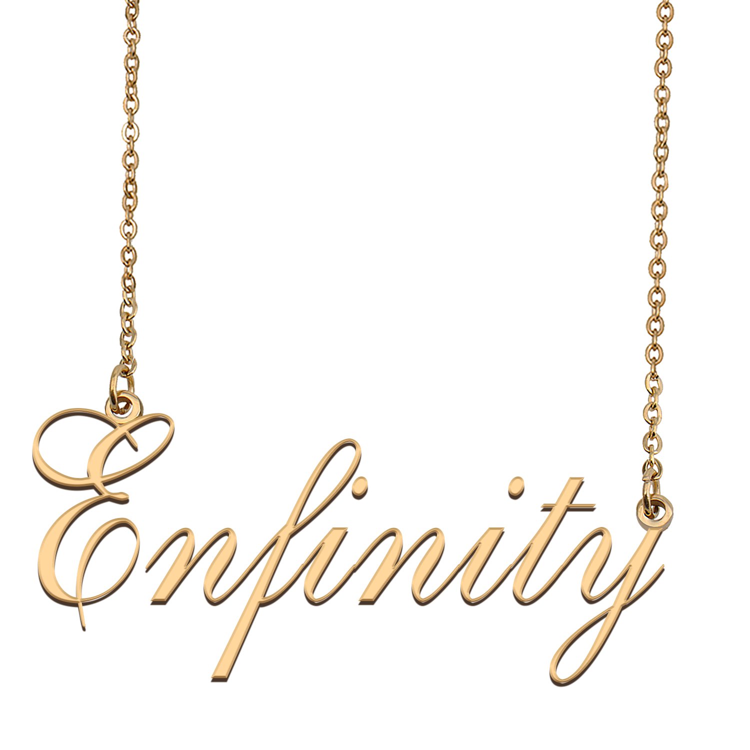 Custom Unique Charm Name Necklace Best Bridesmaid Jewelry Gifts for Her Enfinity