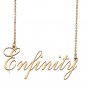 Custom Unique Charm Name Necklace Best Bridesmaid Jewelry Gifts for Her Enfinity