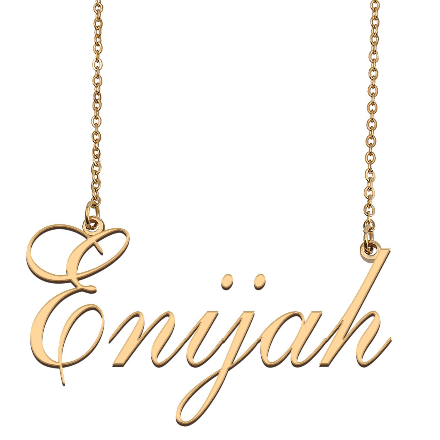 Custom Unique Charm Name Necklace Best Bridesmaid Jewelry Gifts for Her Enijah