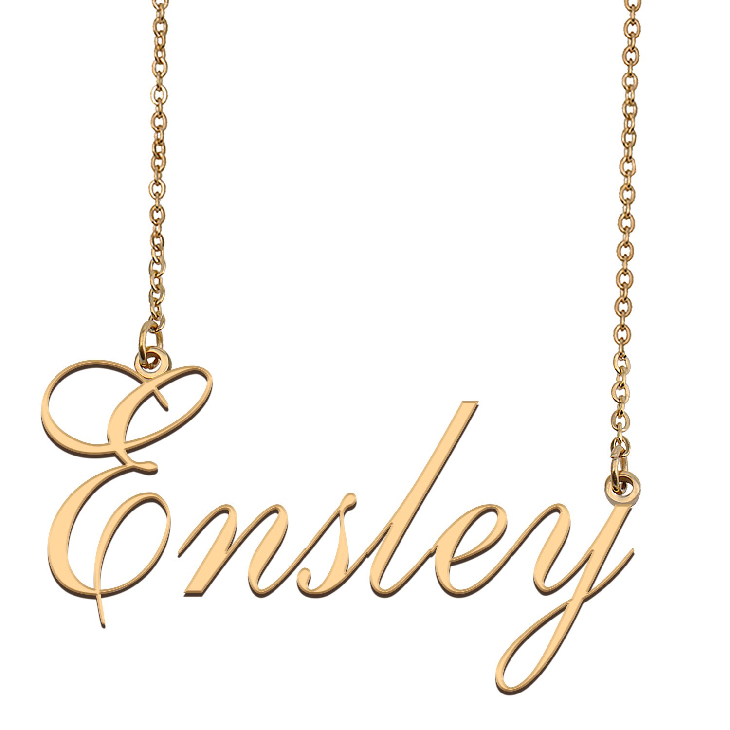 Custom Unique Charm Name Necklace Best Bridesmaid Jewelry Gifts for Her Ensley