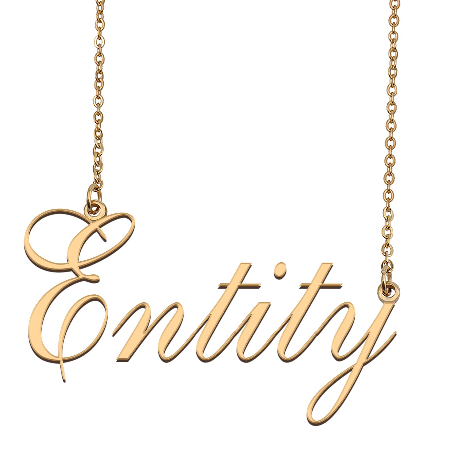Custom Unique Charm Name Necklace Best Bridesmaid Jewelry Gifts for Her Entity