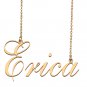 Custom Unique Charm Name Necklace Best Bridesmaid Jewelry Gifts for Her Erica