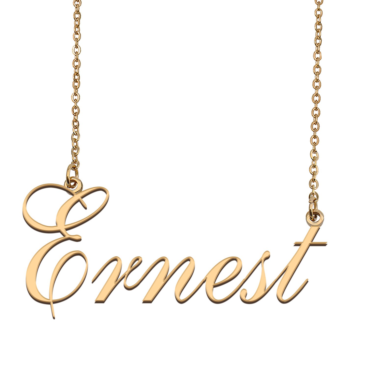 Custom Unique Charm Name Necklace Best Bridesmaid Jewelry Gifts for Her Ernest