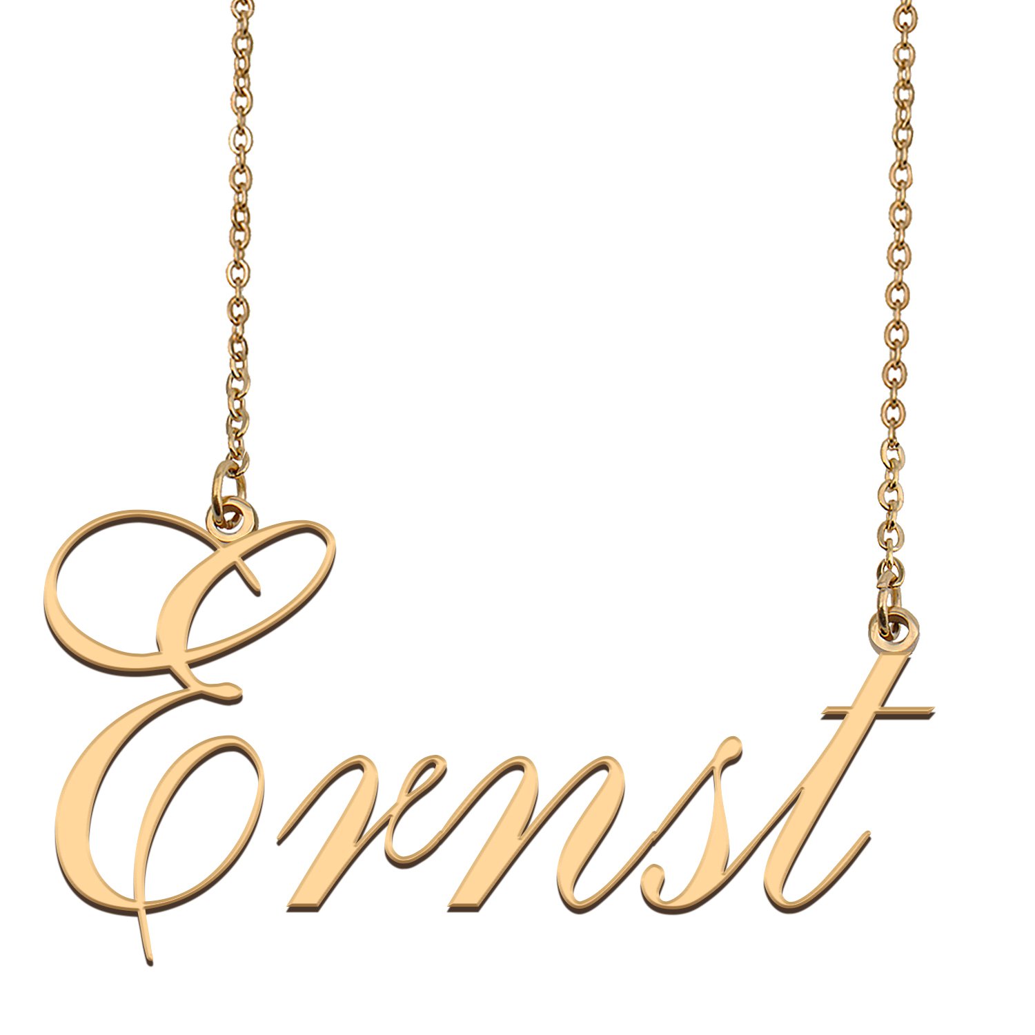 Custom Unique Charm Name Necklace Best Bridesmaid Jewelry Gifts for Her Ernst