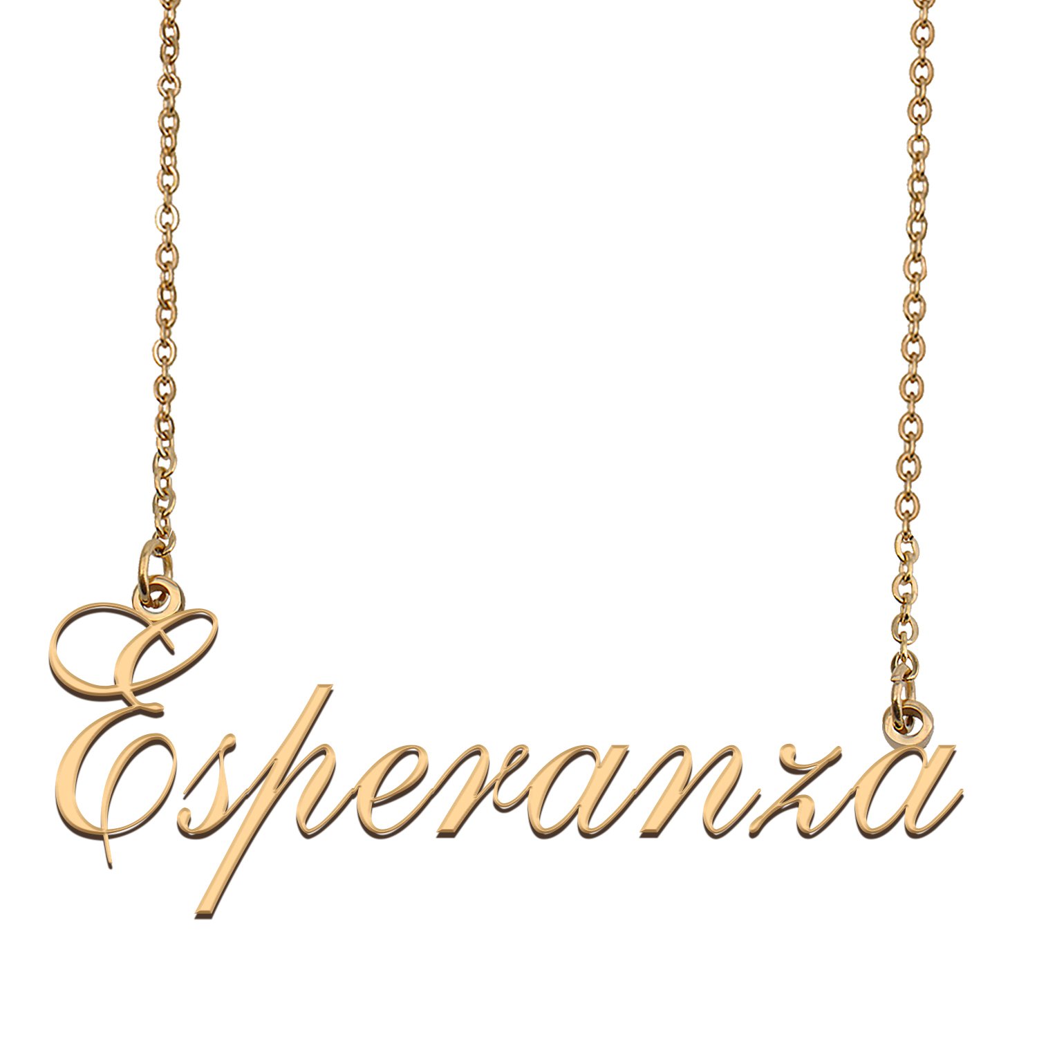 Custom Unique Charm Name Necklace Best Bridesmaid Jewelry Gifts for Her Esperanza