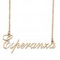 Custom Unique Charm Name Necklace Best Bridesmaid Jewelry Gifts for Her Esperanza