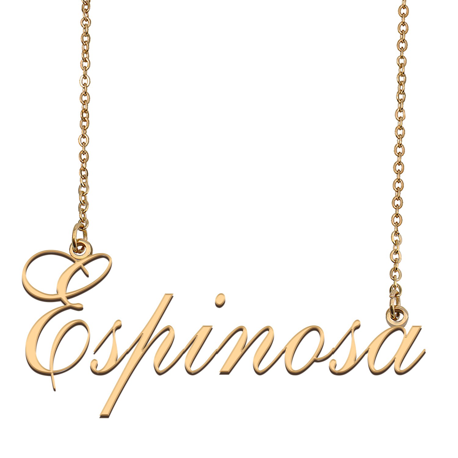 Custom Unique Charm Name Necklace Best Bridesmaid Jewelry Gifts for Her Espinosa